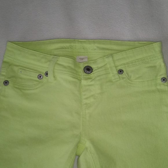 Wet Seal Neon Green Jeans - Picture 4 of 8